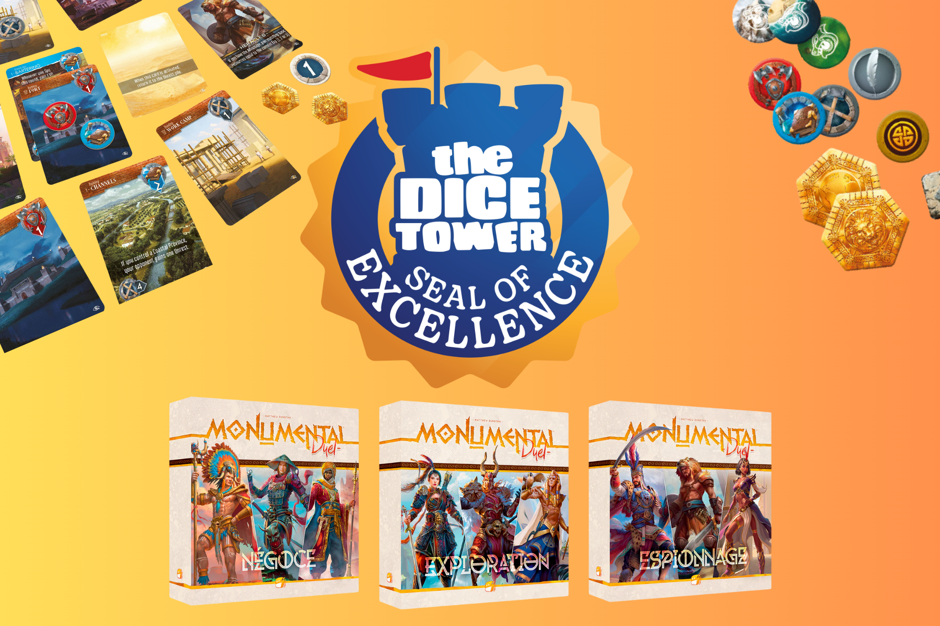 Monumental Duel reçoit le Seal of Excellence de The Dice Tower!