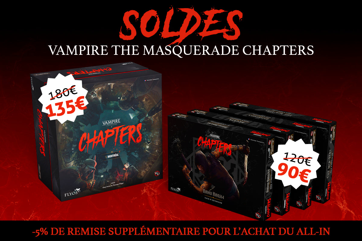 🧛🏻 Vampire: The Masquerade - Chapters et ses 4 extensions sont disponibles !